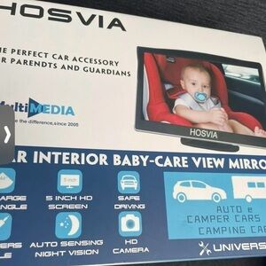 Hosvia Baby Car Mirror 5" HD Monitor Display Infant Rear View Facing Monitor NIB